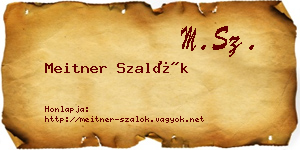 Meitner Szalók névjegykártya